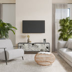 ASHEN ARIA TV-Lowboard mit 3 Türen in Schwarz