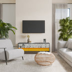 DYED BY ORANGE TV-Lowboard mit 3 Türen in Schwarz