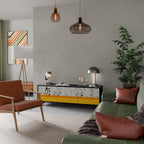 DYED BY ORANGE TV-Lowboard mit 3 Türen in Schwarz