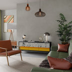 DYED BY ORANGE TV-Lowboard mit 3 Türen in Schwarz