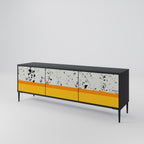 DYED BY ORANGE TV-Lowboard mit 3 Türen in Schwarz