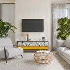 DYED BY ORANGE TV-Lowboard mit 3 Türen in Schwarz