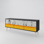 DYED BY ORANGE TV-Lowboard mit 3 Türen in Schwarz