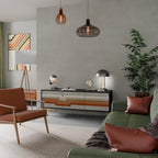 PECULIAR TRAIL TV-Lowboard mit 3 Türen in Schwarz