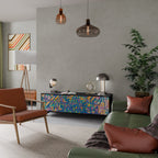 MEMORIES MAP TV-Lowboard mit 3 Türen in Schwarz