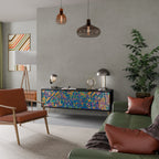 MEMORIES MAP TV-Lowboard mit 3 Türen in Schwarz