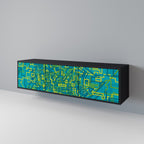 NOSTALGIC MEMORIES TV-Lowboard mit 3 Türen in Schwarz