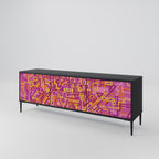 LOVELY MEMORIES TV-Lowboard mit 3 Türen in Schwarz