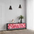 KALEIDOSCOPIC CUBISM TV-Lowboard mit 3 Türen in Schwarz