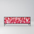 KALEIDOSCOPIC CUBISM TV-Lowboard mit 3 Türen in Schwarz