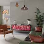 KALEIDOSCOPIC CUBISM TV-Lowboard mit 3 Türen in Schwarz