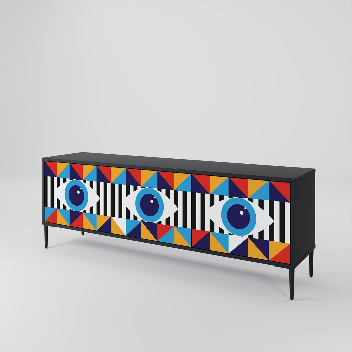 ABSTRACTION AND GEOMETRY 3-türiges TV-Lowboard