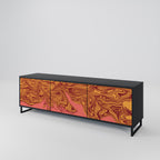 FLOATING THOUGHTS TV-Lowboard mit 3 Türen in Schwarz