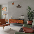 FLOATING THOUGHTS TV-Lowboard mit 3 Türen in Schwarz