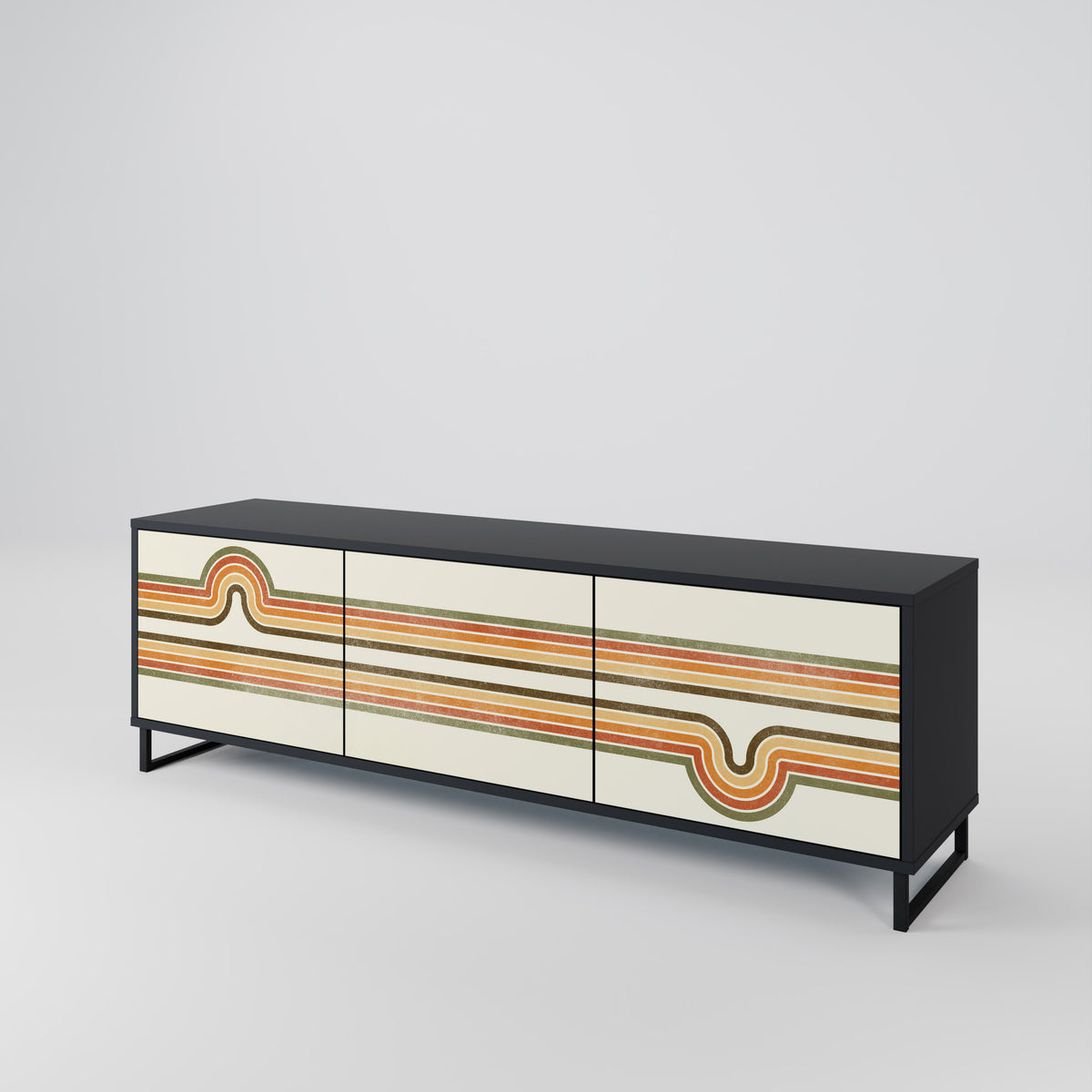 EXCEPTIONAL STREAM 3-türiges TV-Lowboard