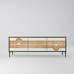 EXCEPTIONAL STREAM TV-Lowboard mit 3 Türen in Schwarz