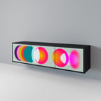 SYMPHONY OF COLORS TV-Lowboard mit 3 Türen in Schwarz