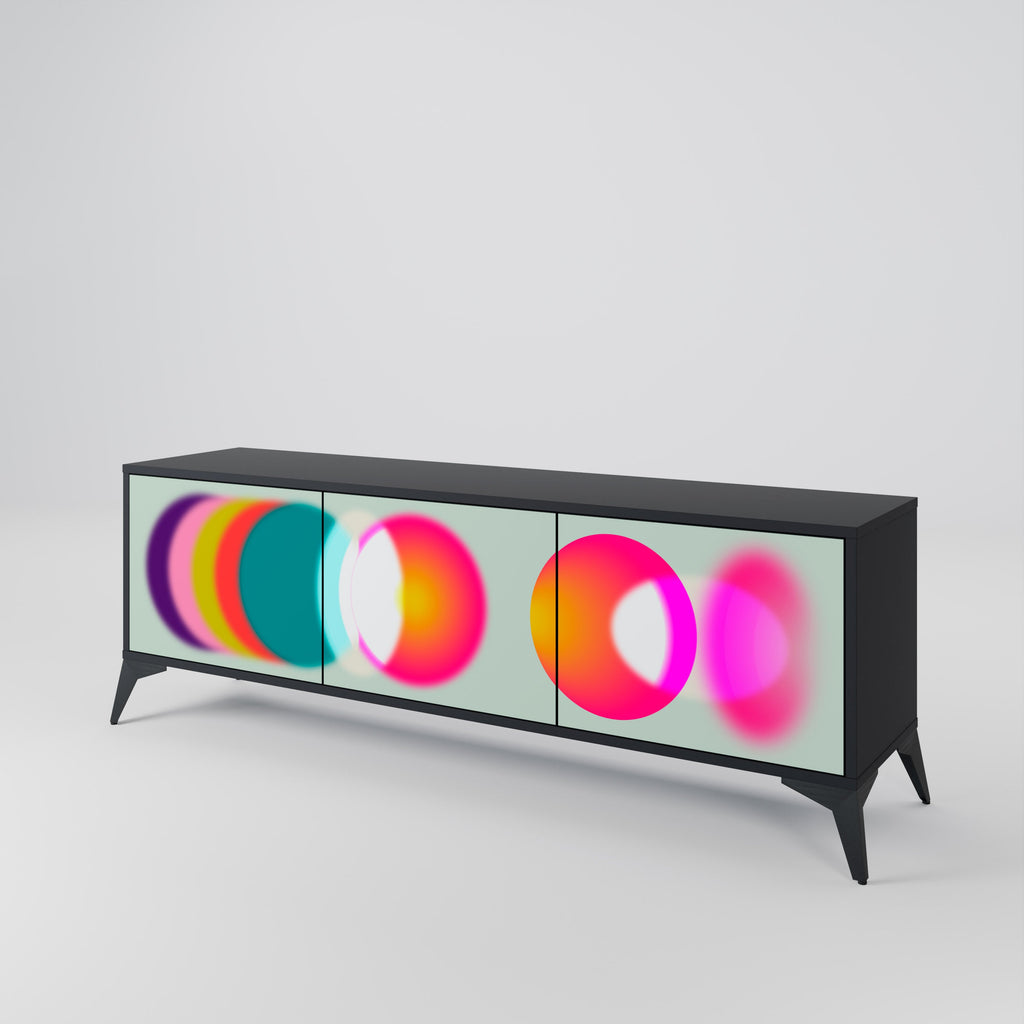 SYMPHONY OF COLORS TV-Lowboard mit 3 Türen in Schwarz