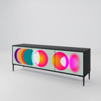 SYMPHONY OF COLORS TV-Lowboard mit 3 Türen in Schwarz