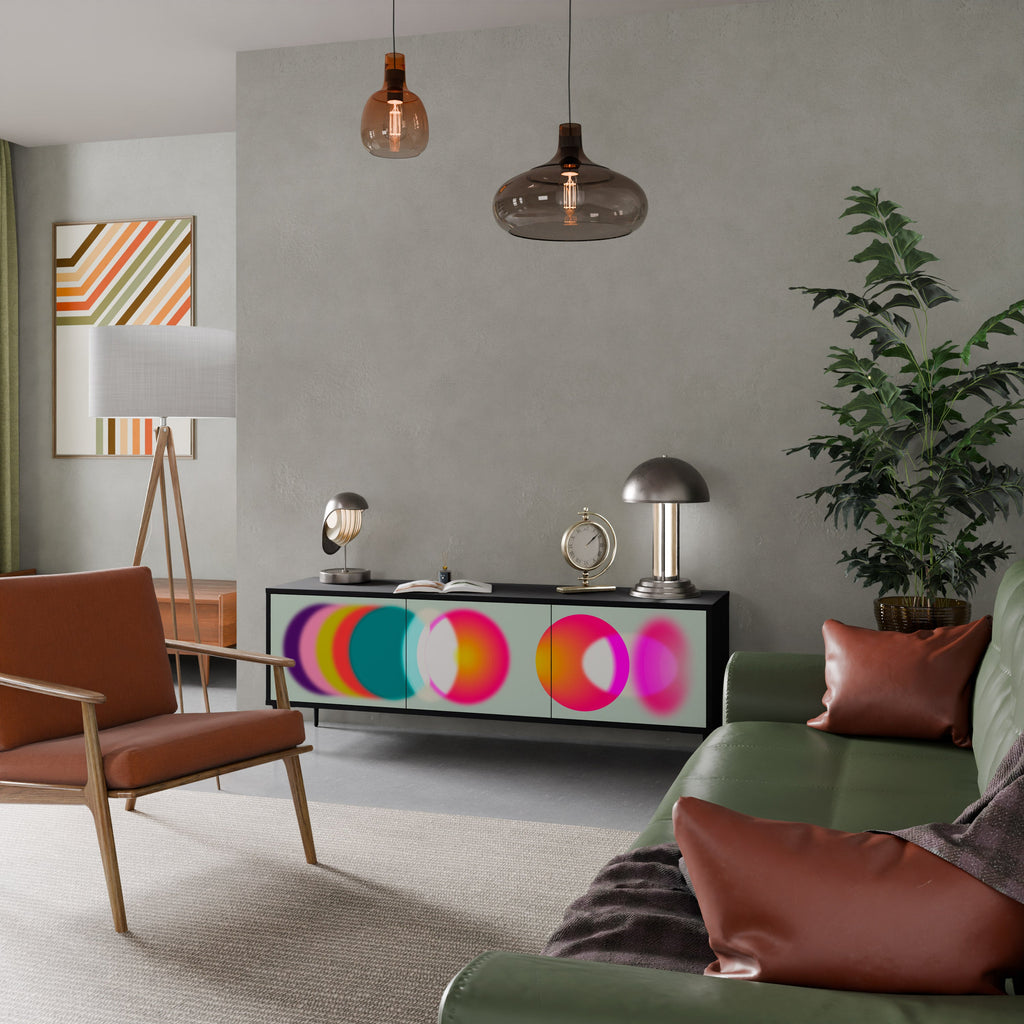 SYMPHONY OF COLORS TV-Lowboard mit 3 Türen in Schwarz