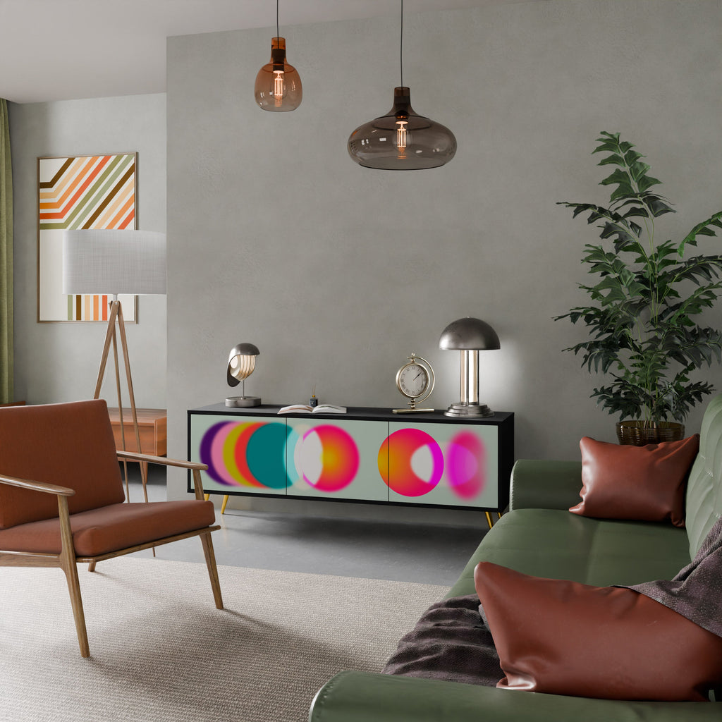 SYMPHONY OF COLORS TV-Lowboard mit 3 Türen in Schwarz