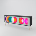 SYMPHONY OF COLORS TV-Lowboard mit 3 Türen in Schwarz