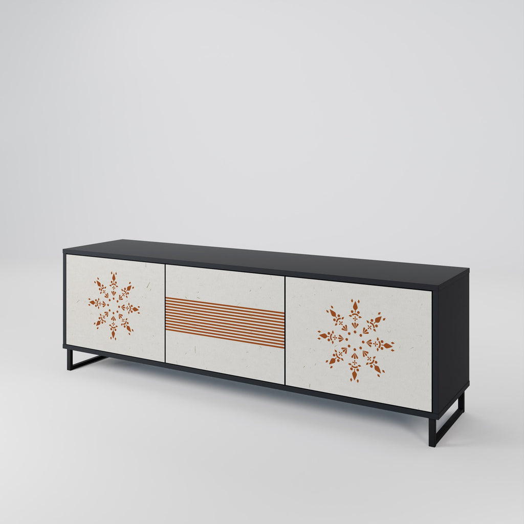 DAILY HARMONY TV-Lowboard mit 3 Türen in Schwarz