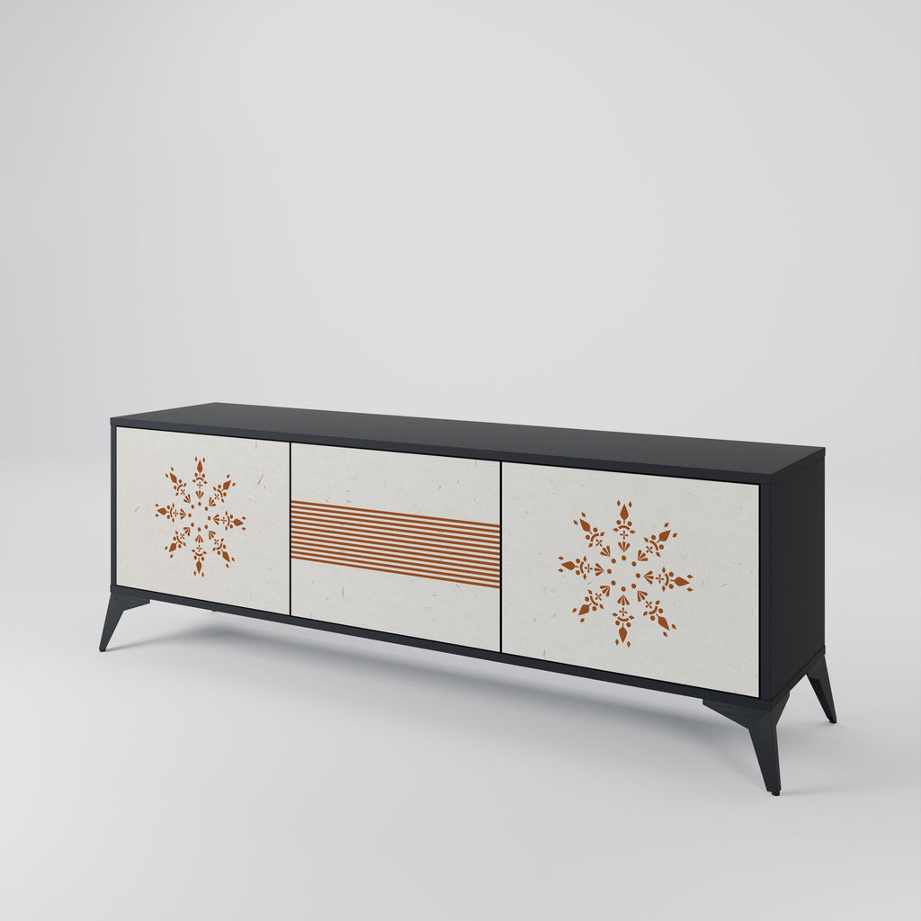 DAILY HARMONY TV-Lowboard mit 3 Türen in Schwarz