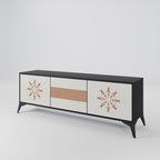 DAILY HARMONY TV-Lowboard mit 3 Türen in Schwarz