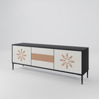 DAILY HARMONY TV-Lowboard mit 3 Türen in Schwarz