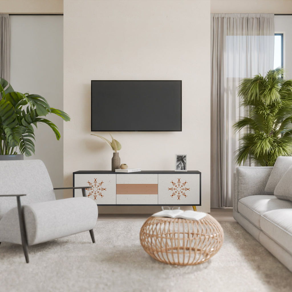 DAILY HARMONY TV-Lowboard mit 3 Türen in Schwarz