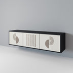 HARMONY ESSENCE TV-Lowboard mit 3 Türen in Schwarz