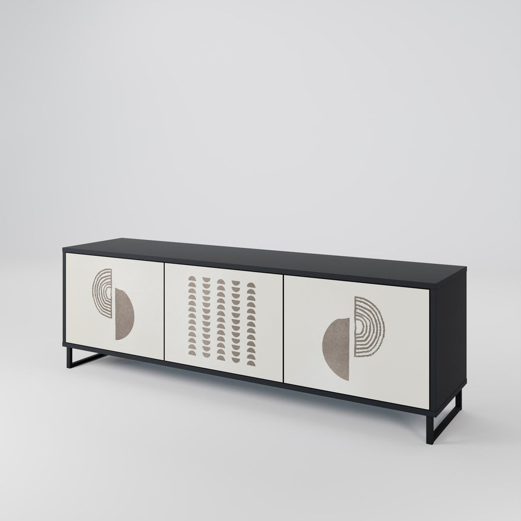 HARMONY ESSENCE TV-Lowboard mit 3 Türen in Schwarz