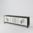 HARMONY ESSENCE TV-Lowboard mit 3 Türen in Schwarz