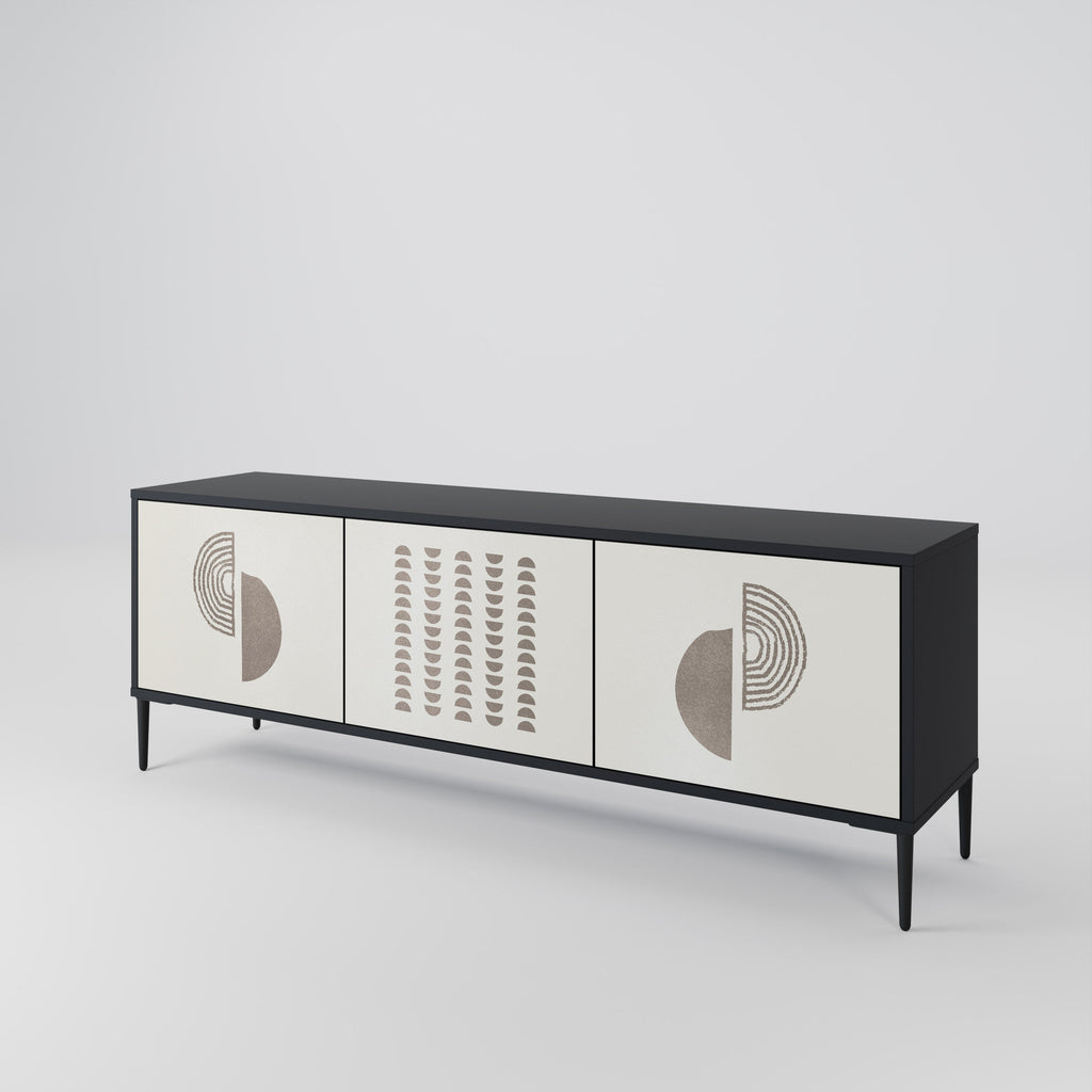 HARMONY ESSENCE TV-Lowboard mit 3 Türen in Schwarz