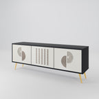 HARMONY ESSENCE TV-Lowboard mit 3 Türen in Schwarz