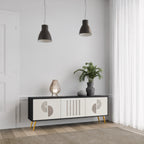 HARMONY ESSENCE TV-Lowboard mit 3 Türen in Schwarz