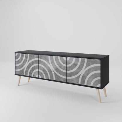 CIRCLE CONCRETE 3-türiges TV-Lowboard