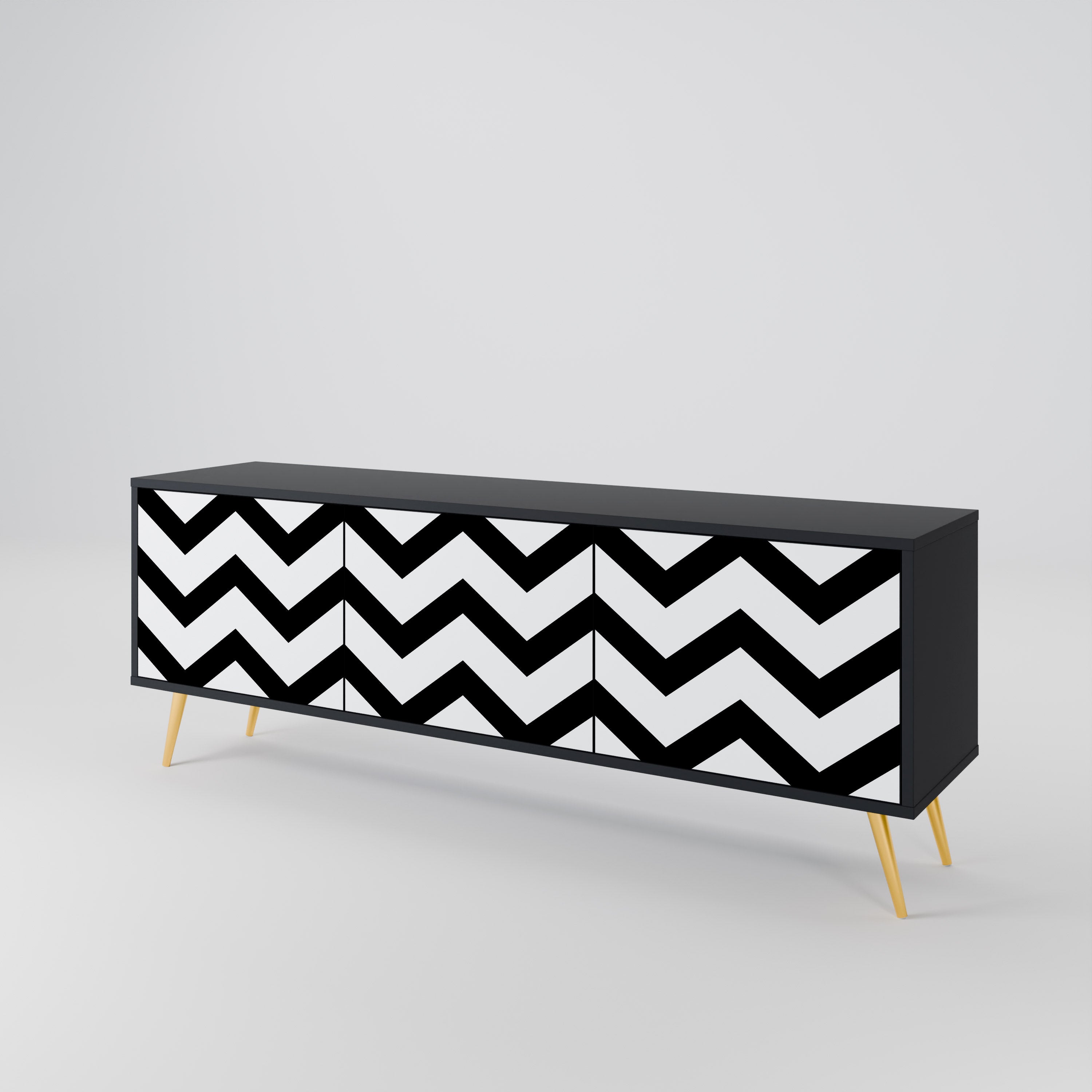 CLASSIC ZIG ZAG 3-türiges TV-Lowboard