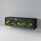 VIRGIN FOREST WITH SUNSET TV-Lowboard mit 3 Türen in Schwarz