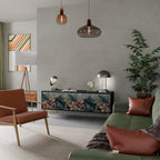 HEAVENLY BLOOM TV-Lowboard mit 3 Türen in Schwarz