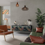 HEAVENLY BLOOM TV-Lowboard mit 3 Türen in Schwarz