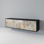 SUNFLOWER BLUR TV-Lowboard mit 3 Türen in Schwarz