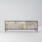 SUNFLOWER BLUR TV-Lowboard mit 3 Türen in Schwarz