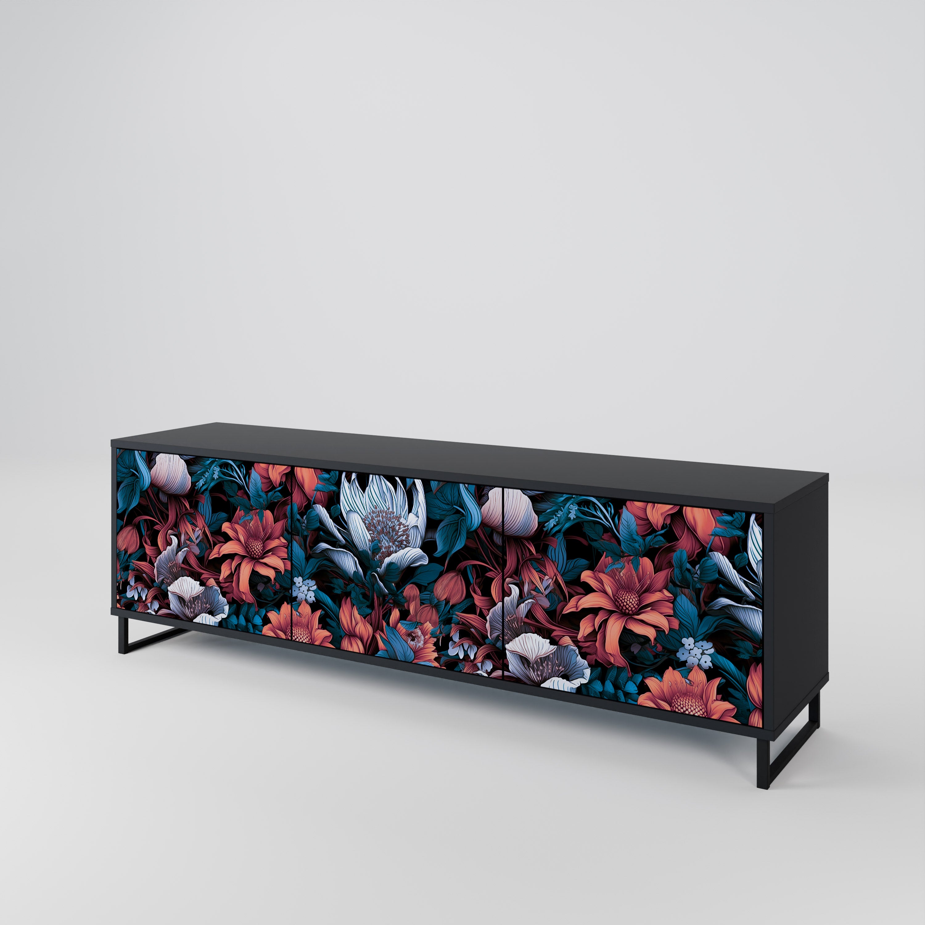 ETHEREAL BLOSSOMS 3-türiges TV-Lowboard