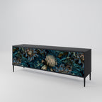 TWILIGHT BLOOM TV-Lowboard mit 3 Türen in Schwarz