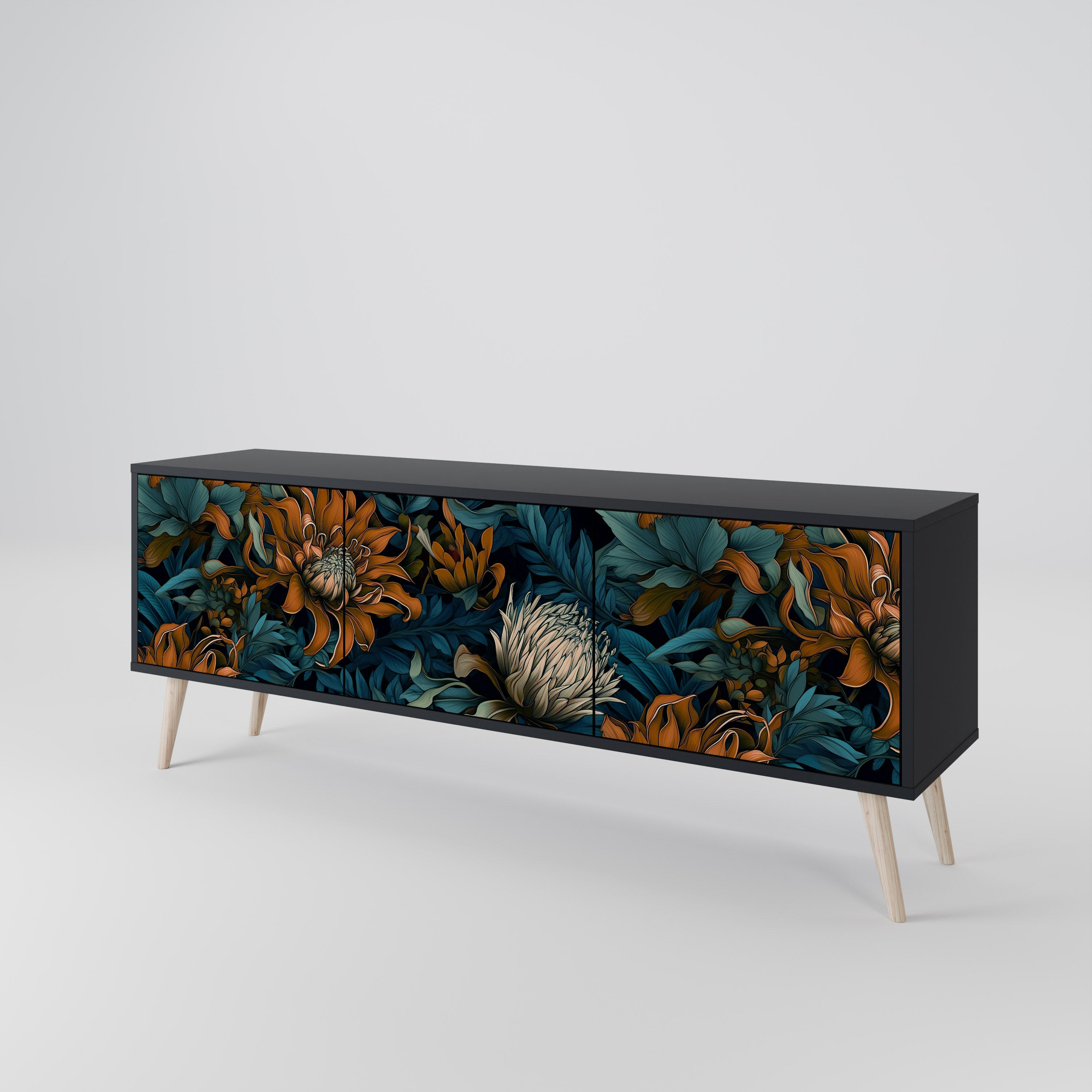MORNING BLOOM 3-türiges TV-Lowboard