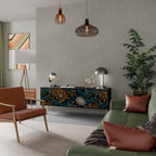 MORNING BLOOM TV-Lowboard mit 3 Türen in Schwarz