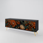 DAWN BLOOM TV-Lowboard mit 3 Türen in Schwarz