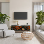 DAWN BLOOM TV-Lowboard mit 3 Türen in Schwarz